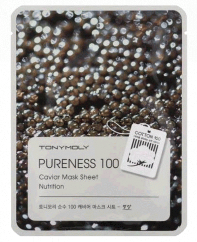 TONY MOLY Подтягивающая маска с экстрактом черной икры Pureness 100 Caviar Mask Sheet Nutrition