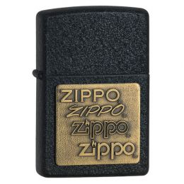 Зажигалка ZIPPO Classic с покрытием Black Crackle™, латунь/сталь, чёрная, матовая