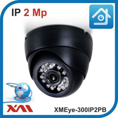 XMEye-300IP2PB-2,8.(Пластик/Черная). 1080P. 2Mpx. Камера видеонаблюдения IP.