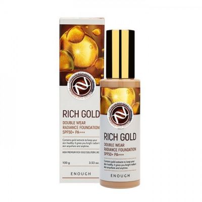 Enough Rich Gold Double Wear Radiance Foundation #21 SPF50+ PA+++ Тональный крем с золотом