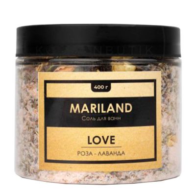 Расслабляющая соль для ванн с цветками лаванды и чайной розы | MARILAND Love Sea Salt 400 г