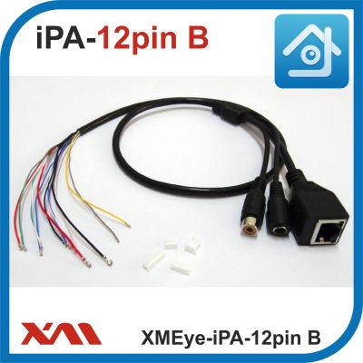 XMEye-iPA-12pin.(Внутренний/Черный). Кабель для IP камер видеонаблюдения и плат PCB.
