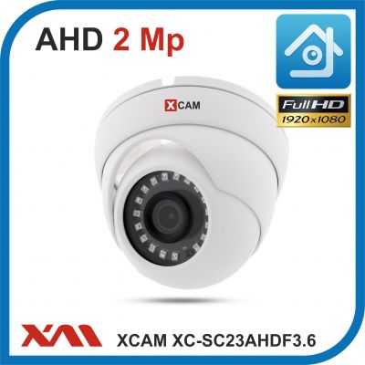 XCAM XC-SC23AHDF3.6.(Пластик/Белая). 3.6 mm. 1080P. 2Mpx. Камера видеонаблюдения ВНУТРЕННЯЯ.