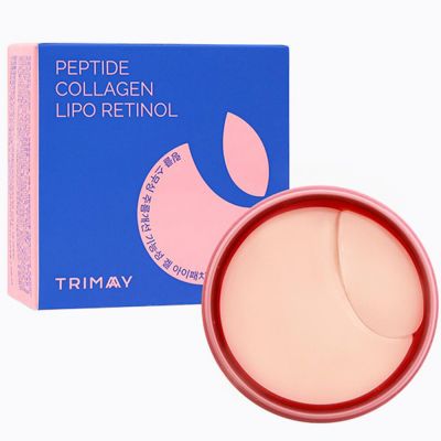 Trimay Wrinkle Smoothing Gel Eye Patch (pink)/Патчи для век против морщин с пептидами, коллагеном и ретинолом
