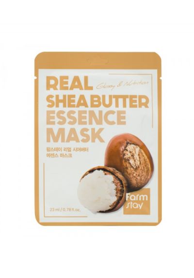 FarmStay Тканевая маска для лица с маслом ши Real Shea Butter Essence Mask