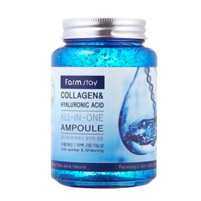 Farm Stay Collagen & Hyaluronic Acid All-In-One Ampoule 250ml Ампульная сыворотка с коллагеном и гиалуроновой кислотой