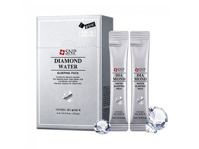 SNP Diamond Water Sleeping Pack Ночная маска с алмазной пудрой и гиалуроновой кислотой, 4мл