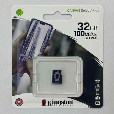 Kingston CANVAS Select Plus MicroSDXC UHS-I U1 32Gb. Class 10. Скорость 100 Мбайт/сек. Карта памяти.