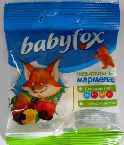 Мармелад жеват. BabyFox 70гр. Яшкино