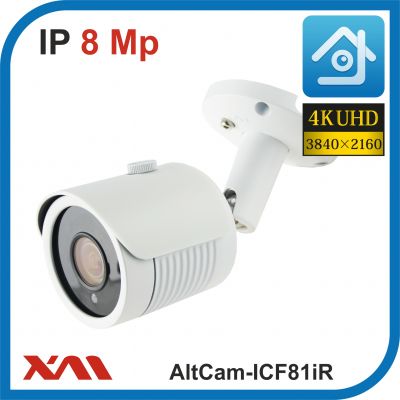 AltCam ICF81IR. POE/12.(Металл/Белая). 2160P. 8Mpx. Камера видеонаблюдения.