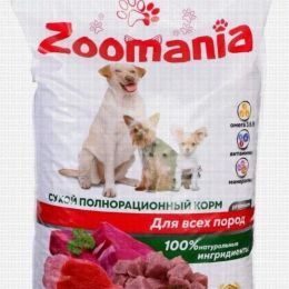 Корм для собак и щенков Zoomania 10кг мясное ассорти