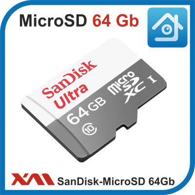 SanDisk MicroSDHC 64Gb. Class 10. Скорость 100 Мбайт/сек. Карта памяти.