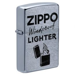 49592 Зажигалка ZIPPO Zippo Windproof с покрытием Street Chrome™