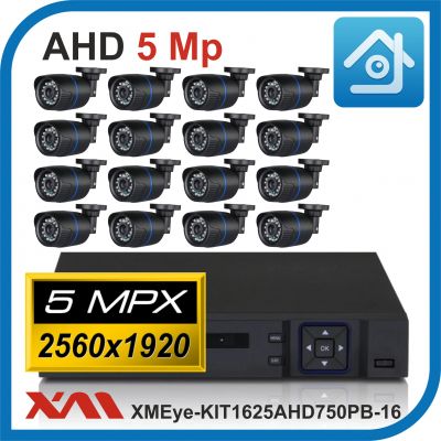 Комплект видеонаблюдения на 16 камер XMEye-KIT1625AHD750PB-16.