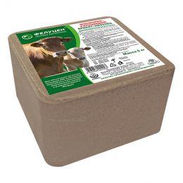 УВМКК Фелуцен К1-2 для крупного рогатого скота (фосфорно-кальциевый) (брикет 5кг)