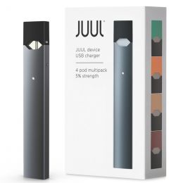 Набор Juul Labs JUUL (8W, 200 mAh) с картриджами JUUL Mint, Classic Tobacco, Vanilla, Mango (0,7 мл)