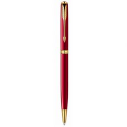 Ручка шариковая Parker Sonnet Slim K439, цвет: LaqRed GT, стержень: M черный