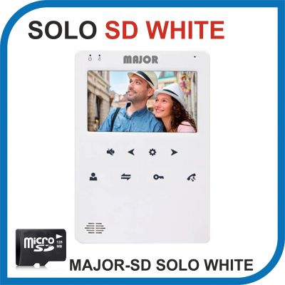 MAJOR SOLO WHITE версия SD. Видеодомофон 4 дюйма. 2 панели - 2 аудио трубки.