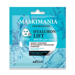 Hyaluron Lift Маска для лица ЭФФЕКТ подтяжки, интенсивное увлажнение и лифтинг, MASKIMANIA