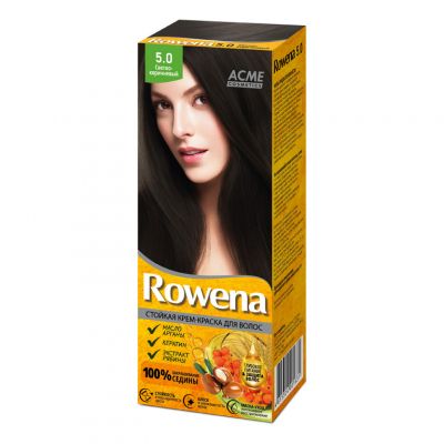 Стойкая крем-краска для волос &quot;ROWENA&quot;,Тон №5.0 Светло коричневый