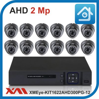 Комплект видеонаблюдения на 12 камер XMEye-KIT1622AHD300PG-12.