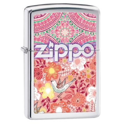 Зажигалка ZIPPO Classic с покрытием High Polish Chrome, латунь/сталь, серебристая, глянцевая