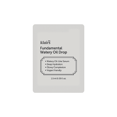 Dear, Klairs Сыворотка антиоксидантная для сияния - Fundamental watery oil drop, 1,5мл (пробник)