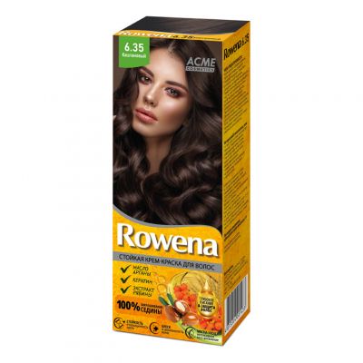 Стойкая крем-краска для волос &quot;ROWENA&quot;, Тон №6.35 Каштановый