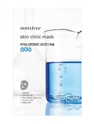 Innisfree Skin Clinic Mask Hyaluronic Acid Ультратонкая листовая маска для лица с гиалуроновой кислотой