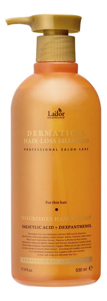 Lador Укрепляющий шампунь против выпадения для тонких волос DERMATICAL HAIR- LOSS SHAMPOO (FOR THIN HAIR)