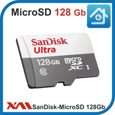 SanDisk MicroSDHC 128Gb. Class 10. Скорость 100 Мбайт/сек. Карта памяти.