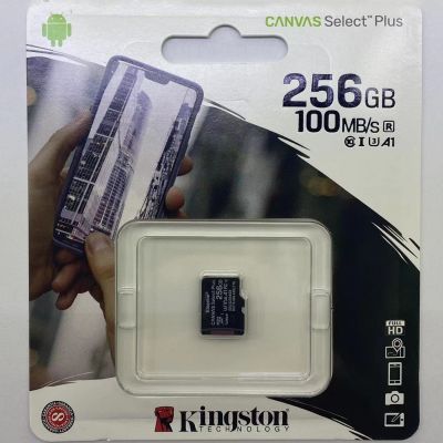 Kingston CANVAS Select Plus MicroSDXC UHS-I U3 256Gb. Class 10. Скорость 100 Мбайт/сек. Карта памяти.