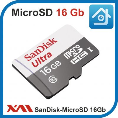SanDisk MicroSDHC 16Gb. Class 10. Скорость 80 Мбайт/сек. Карта памяти.