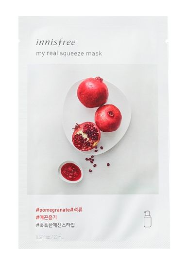 Innisfree Маска для лица с гранатовым соком It's Real Squeeze Mask Pomegranate