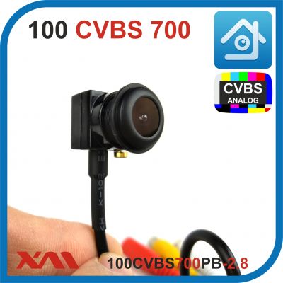 XMEye-100CVBS700PB-2,8. (Пластик/Черная). 700Tvl. Камера видеонаблюдения миниатюрная.
