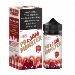 PB & Jam Strawberry E-Liquid by Jam Monster (100mL) USA 0 - 3 - 6 мг